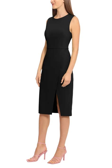 Maggy London Sleeveless Front Slit Sheath Dress