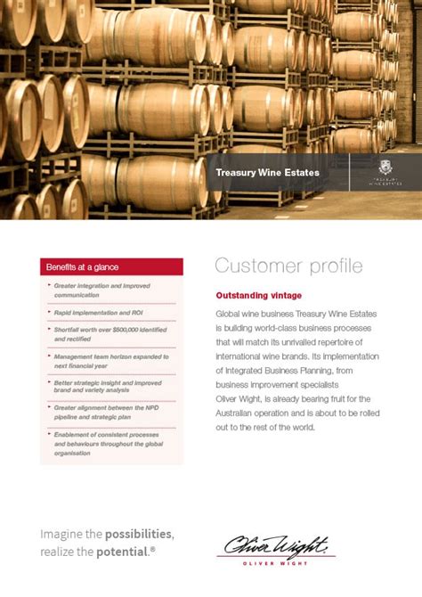 Oliver Wight Customers: Treasury Wine Estates Asia Pacific