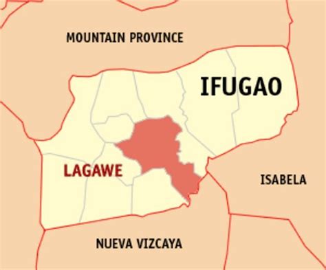 map  ifugao showing  location  lagawe philippines geography