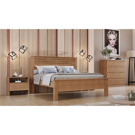 Cama Casal Painel Ripado Verona Cumaru Móveis Novo Horizonte