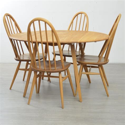 Ercol Drop Leaf Table And Four Chairs 1970s 149210