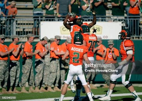 Rashard Higgins Of Colorado State University Top Celebrate Scoring