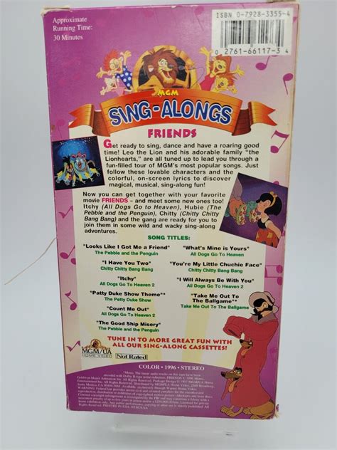 Mgm Sing Alongs Friends Vhs Ebay