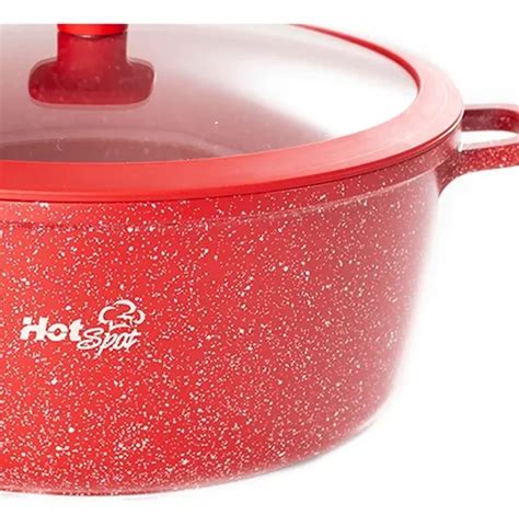 Olla Ultra Antiadherente Marmoleado Con Tapa Cm Hot Spot MercadoLibre