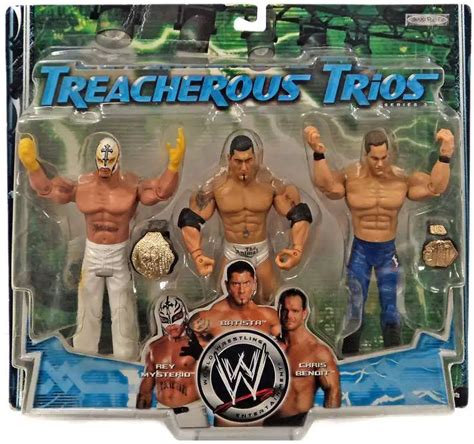 WWE Wrestling Treacherous Trios Series 3 Batista Rey Mysterio Chris