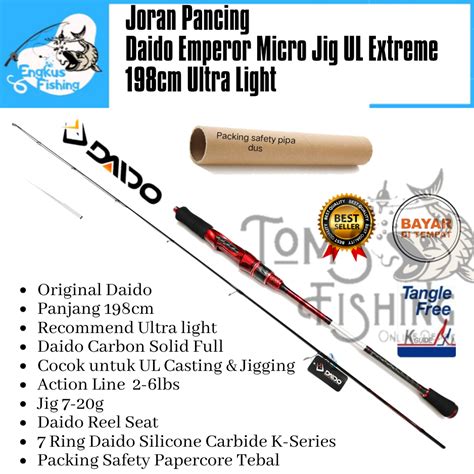 Jual Joran Pancing Ul Daido Emperor Micro Jig Cm Extreme Lbs