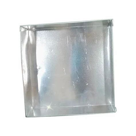 Silver 3mm Aluminium Square Cake Mold 7 Inch Inside Outside Finish