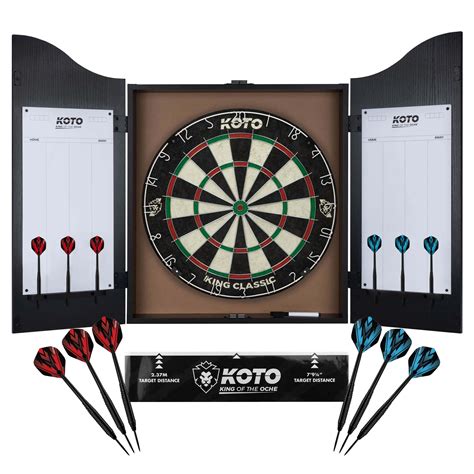 Koto Darts Center Dartboard Cabinet With Darts Dartshoppereu