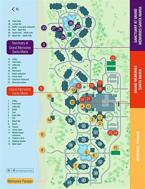 Resort Map Memories Paraiso Beach Resort Cayo Santa Maria Cuba