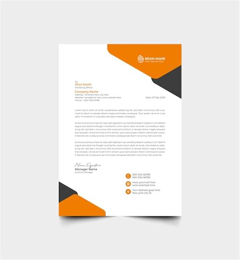 Premium Vector Corporate Letterhead Template Design