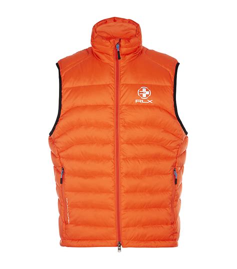 Polo Ralph Lauren Explorer Down Vest In Orange For Men Silver Lyst