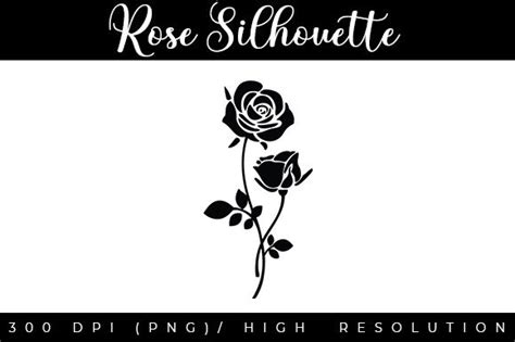 Rose Silhouette Graphic By The Art Thrift Creative Fabrica