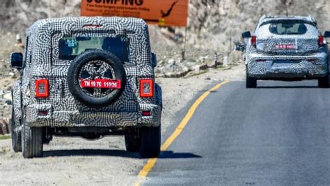 Mahindra Thar 5 Door New Xuv300 Spotted Testing Together In Ladakh