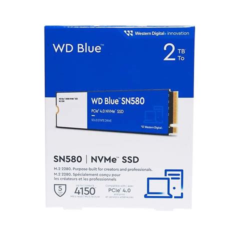 Western Digital 2TB WD Blue SN580 PCIe 4 0 NVMe M 2 SSD 4150MB S