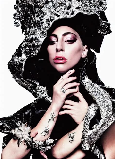 Lady Gaga Photoshoot Styled By Nick Knight Posing Stable Diffusion