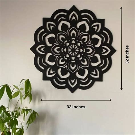 Round Decorative Laser Cutting Metal Wall Art Hansart