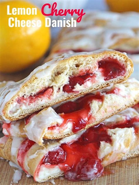 Cherry Cheese Danish Recipe with Lemon [video] - Sweet and Savory Meals