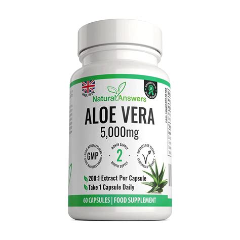 Aloe Vera 5000mg 60 Capsules Natural Answers