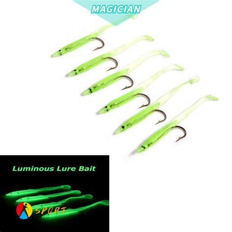 MAGIC Durable Artificial Soft Bait Portable Lead Jig Head Fish Eel Lure