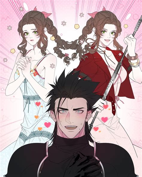 Aerith Gainsborough And Zack Fair Final Fantasy And More Drawn By S