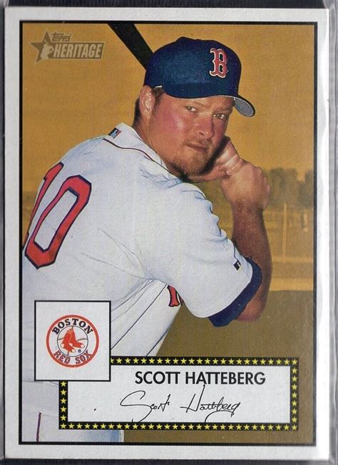 2001 Topps Heritage Short Print 390 Scott Hatteberg Sp Boston Red Sox