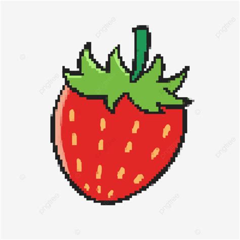 Pixel Style Fruit Strawberry Pixel Wind Summer Fruit Classical