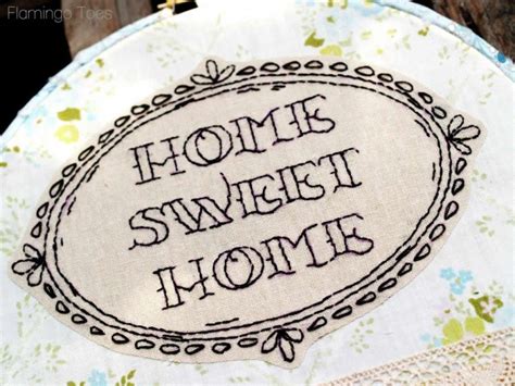 Home Sweet Home Embroidery Hoop Art