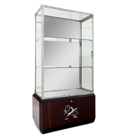 Art Deco 1930s Walnut Hexagonal Display Cabinet Or Vitrine At 1stdibs