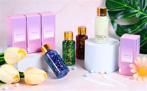 Amazon.com : Body Glitter Gel, 30ML Holographic Face Adhesive Mermaid ...