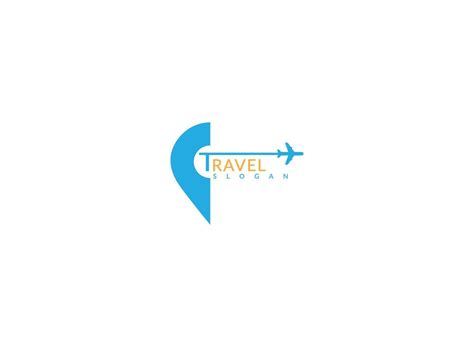 Vector Logo Design Templates For Map Point With Airlines Airplane