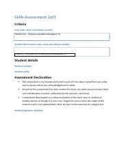 Fnsacc Ae Sk Of Docx Skills Assessment Of Criteria Unit Code