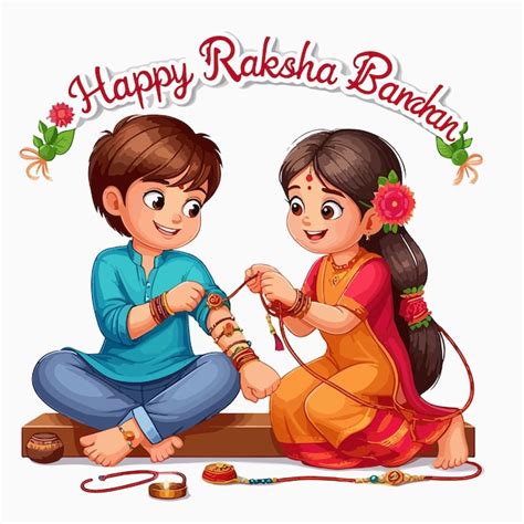 Festival Indiano De Irm Os E Irm S Feliz Conceito De Raksha Bandhan