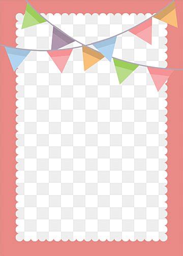 Red Border Bunting Border Cute Border Solid Border Png