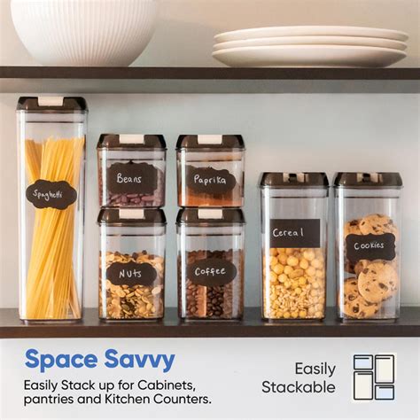 Airtight Food Storage Containers for Kitchen & Pantry Organization and ...