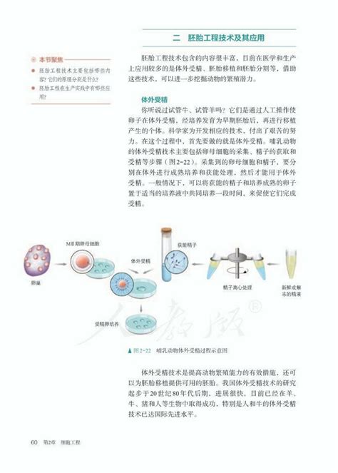 第3节 胚胎工程2019年审定人教版高中生物选修3高中课本 中学课本网