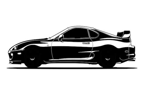 Vector De La Silhouette De La Voiture Toyota Supra Twin Turbo De 1993