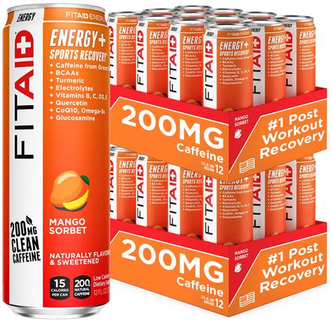 Buy Fitaid Energy 200mg Natural Caffeine Keto Mango Sorbet Optimum