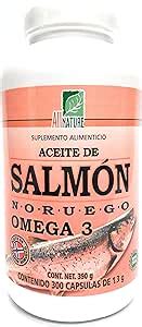 Aceite De Salmon Noruego Omega All Nature Capsulas Amazon Mx