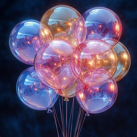 colorful transparent balloons crystal clear wallpaper high definition