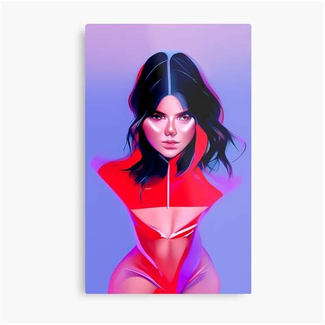 Kendall Jenner Naked Almost Ai Generated Art Metal Print For Sale By Michelangeloai Redbubble