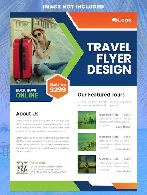 Premium Vector Vector Travel And Tourism Flyer Template Design