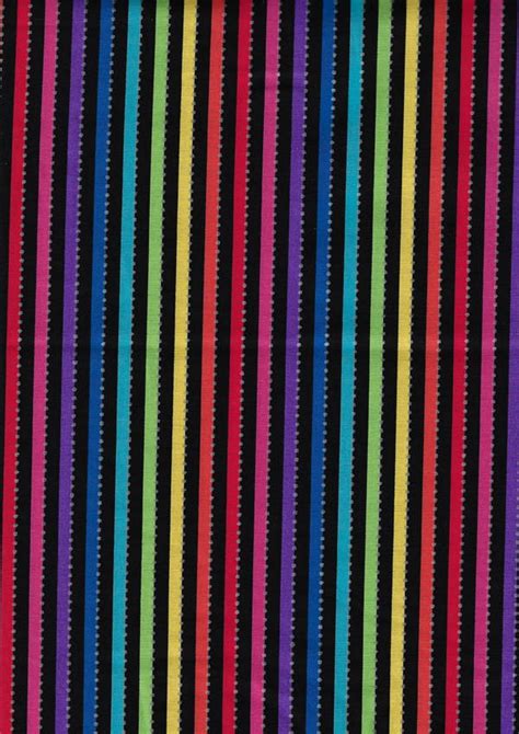 Becolourful Magic Stripes Regnbuefarver P Sort Trykte Stoffer