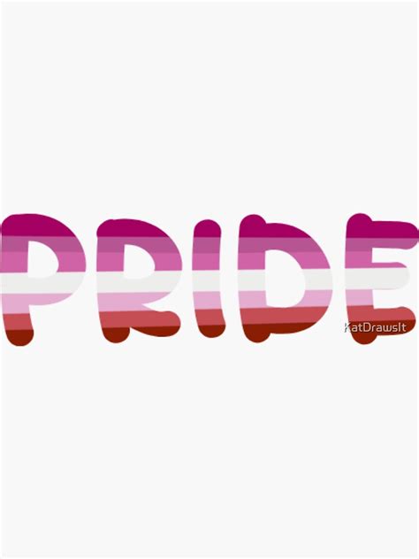 Pride Lesbian Sticker For Sale By Katdrawsit Redbubble