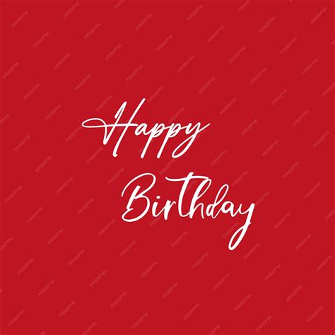 Premium Vector Happy Birthday Font Illustrations On A Red Background