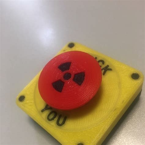 3D Printable FUCK YOU BUTTON By AlePre