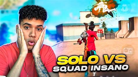 JOGUEI SOLO VS SQUAD DEPOIS DE MUITO TEMPO E OLHA NO QUE DEU FREE FIRE