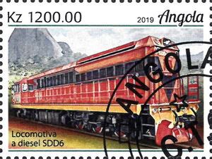 Stamp Angolan Lokomotive Sdd Angola Locomotives Mi Ao