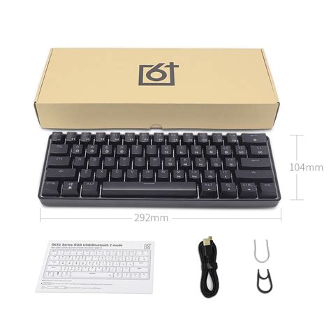 Snap Up Skyloong Gk61 Mechanical Keyboard 61 Keys Hot Swappable Gateron Optical Switch Rgb