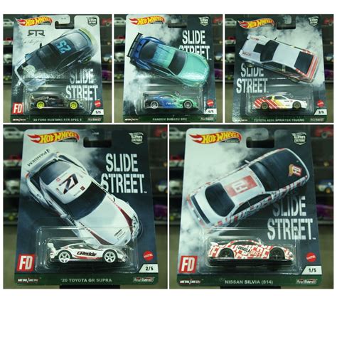 Hot Wheels Car Culture Slide Street Complete Lot Of Silvia Supra Ae Trueno Brz Mustang