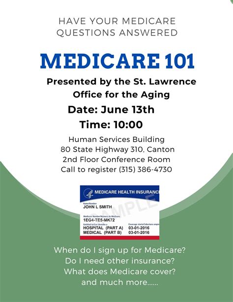 Medicare 101 Presentation St Lawrence County